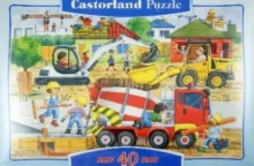 Пазл "Стройка" (MAXI, 40 элементов) (В-040018) обложка книги