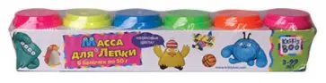 Масса для лепки 6 цветов "Неон" 50 гр. (44523) обложка книги