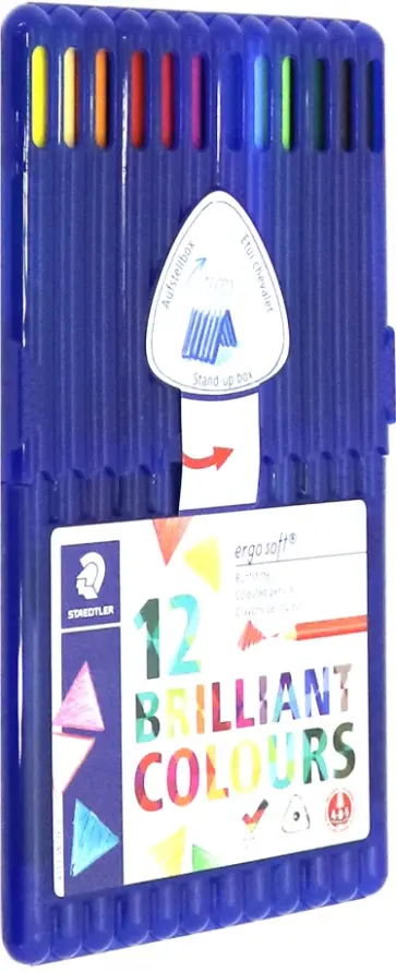 Карандаши цветные "Ergosoft" трехгранные, 12 цветов (157SB1210/157SB12) обложка книги
