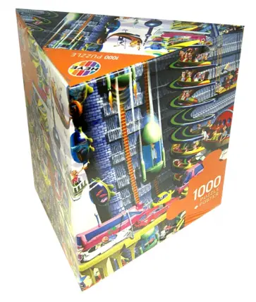 Puzzle, 1000 элементов, "Космический город", Kravarik (29186) обложка книги