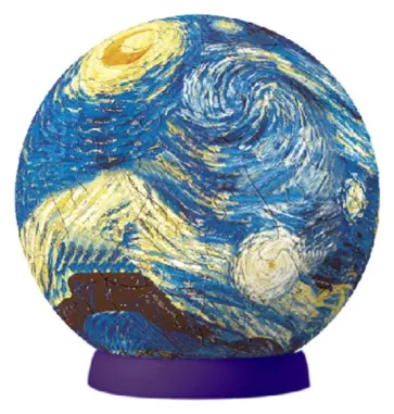 Пазл шаровый 60 деталей "Звездная ночь. Ван Гог", 7,6 см. (А2619-03) обложка книги