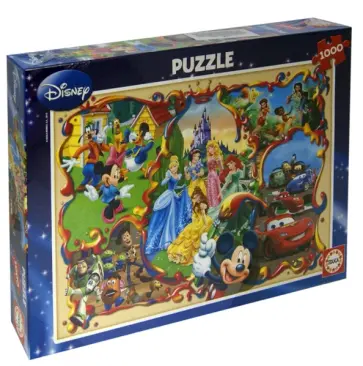 Пазл, 1000 элементов, "Мультфильмы Диснея, коллаж" (15555) обложка книги