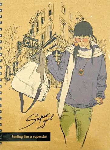 Тетрадь "Supergirl". На спирали. Клетка. А5. 80 листов (N279) обложка книги