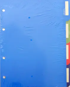 Комплект разделителей для тетрадей на кольцах, А5, 4 штуки обложка книги