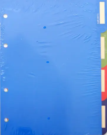 Комплект разделителей для тетрадей на кольцах, А5, 4 штуки обложка книги