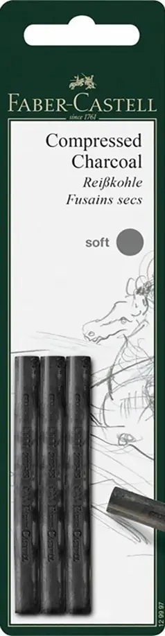 Уголь прессованный Pitt Monochrome, 3 штуки Уголь прессованный Pitt Monochrome, 3 штуки обложка книги