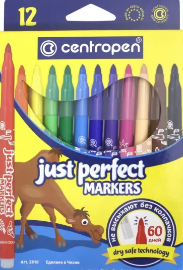 Фломастеры (12 цветов, невысыхающие) (2510/12) обложка книги