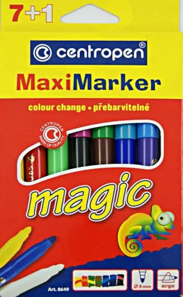 Текстовыделители 8 цветов "MAXI MAGIC" изменяющие цвет (8649/08) обложка книги