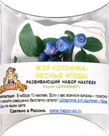 Набор развивающих наклеек "Моя корзинка: Лесные ягоды" (Н-1083/1) Набор развивающих наклеек "Моя корзинка: Лесные ягоды" (Н-1083/1) обложка книги