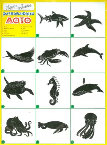 Развивающее лото "Морские животные" обложка книги