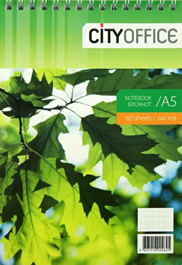 Блокнот CITYOFFICE "Лето" А5, 60 листов, клетка (020456) обложка книги