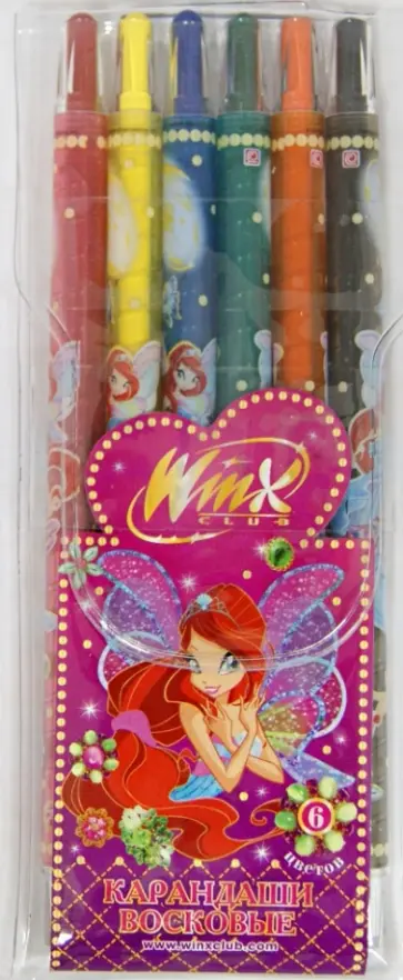 Карандаши восковые, 6 цветов (TITI-CP-6/WHJ) обложка книги
