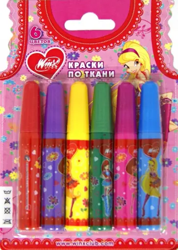 Краски по ткани, 6 цветов (FBN076B/WFD) обложка книги