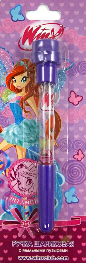 Ручка шариковая с мыльными пузырями и штампиком Winx (JF9201/WH) обложка книги