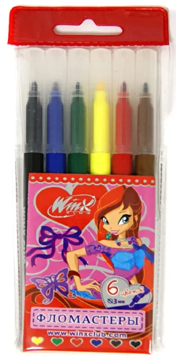 Фломастеры, 6 цветов (FP807-6/WFD) обложка книги