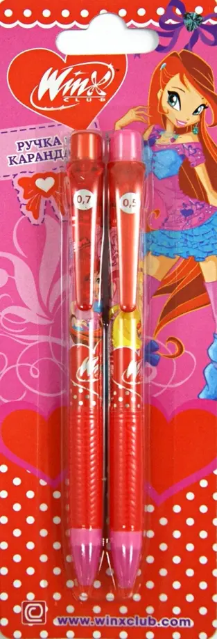 Набор "Winx". Автоматическая шариковая ручка + механический карандаш (1462pp-set/WFD) обложка книги