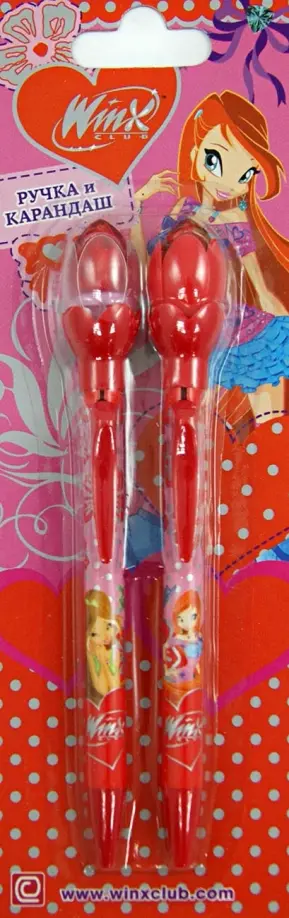 Набор "Winx. Цветы". Автоматическая шариковая ручка + механический карандаш (BS057set-B/WFD) обложка книги