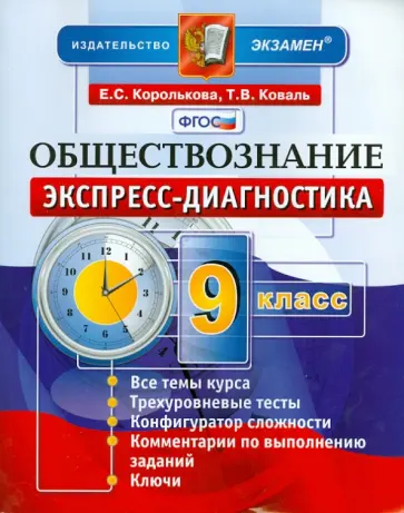 Королькова, Коваль - Обществознание. 9 класс. Экспресс-диагностика. ФГОС обложка книги