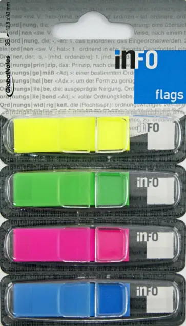 Клейкие Z закладки пластик 4 цвета, 12,5х43мм, 36 шт (7727-75) обложка книги