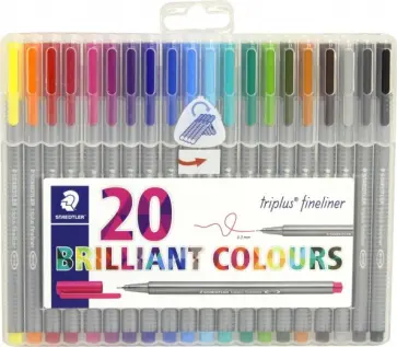 Набор капиллярных ручек "Triplus" (0,3 мм, 20 цветов) (334SB20) обложка книги