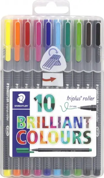 Роллер "Triplus" 0,4 мм, 10 цветов (403SB10) обложка книги