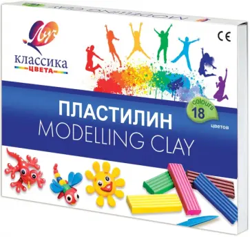Пластилин детский Классика, 18 цветов Пластилин детский Классика, 18 цветов обложка книги