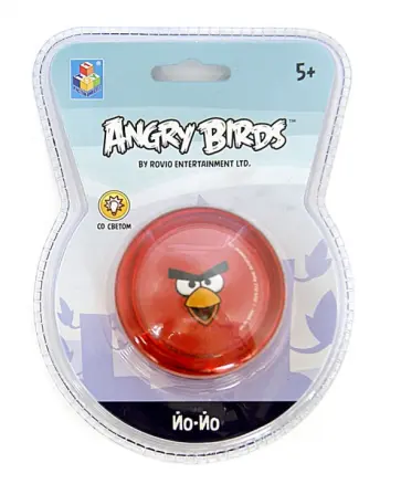 Йо-йо "Красная птица. Angry Birds". Со светом. 60 мм (Т56075) обложка книги