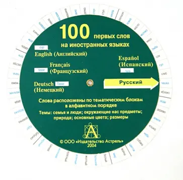 100 первых слов на иностранных языках обложка книги