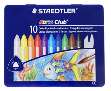 Мелки восковые 10 цветов "Noris Club" (228M10) обложка книги
