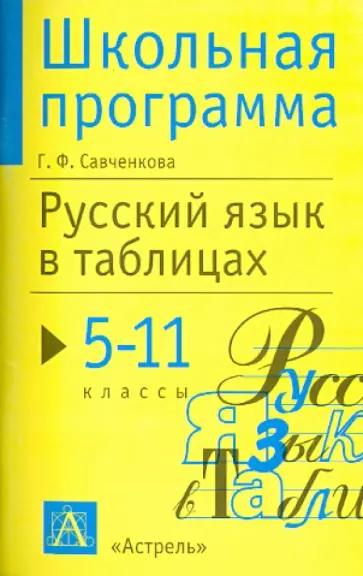 Галина Савченкова - Русский язык в таблицах. 5-11-й классы. Справочные материалы обложка книги