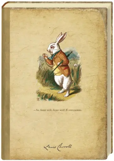 Блокнот для записей "Белый кролик", А5 обложка книги