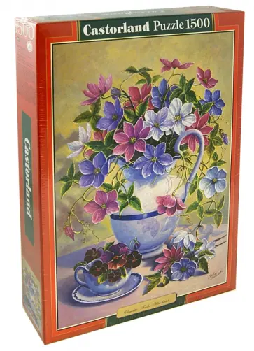 Puzzle-1500 "Клематисы" (C-151189) обложка книги