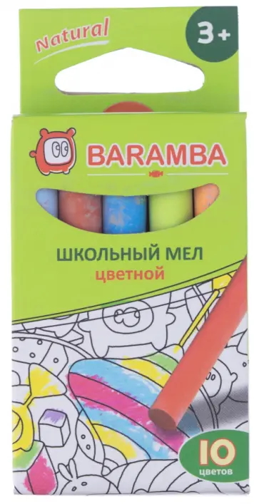Школьный мел. Цветной. 10 цветов (B00020) обложка книги