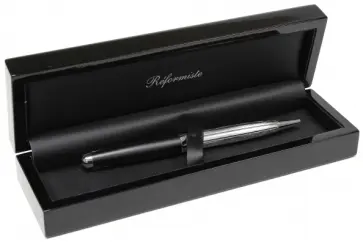 Ручка шариковая "Reformiste" в подарочном футляре (платиновый цвет корпуса) (700569) обложка книги