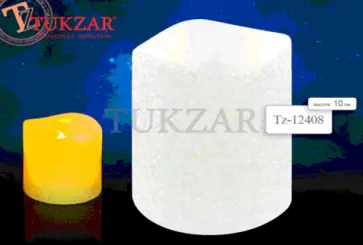 Свеча светодиодная белая с блестками (TZ 12408) обложка книги