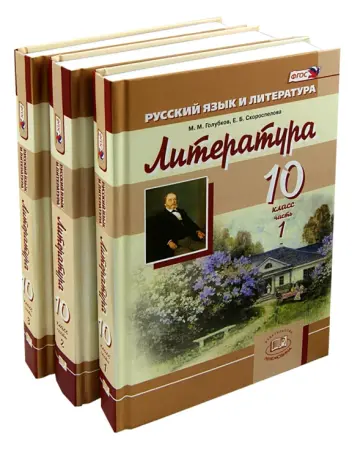 Голубков, Скороспелова - Литература. 10 класс Учебник. В 3 частях. Комплект. Базовый и углублённый уровни. ФГОС Голубков, Скороспелова - Литература. 10 класс Учебник. В 3 частях. Комплект. Базовый и углублённый уровни. ФГОС обложка книги