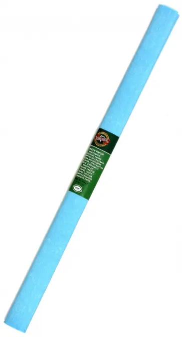 Бумага гофрированная в рулоне, светло-бирюзовая обложка книги