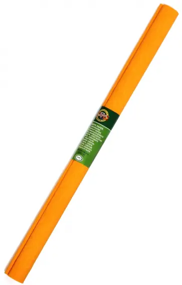 Бумага гофрированная, в рулоне, светло-оранжевая обложка книги