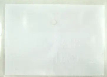 Папка на кнопке А4 пластиковая, белая обложка книги