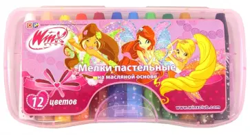 Мелки пастельные "Winx" 12 цветов (KI-P-12/s/WH) обложка книги