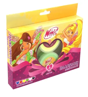 Пластилин лёгкий неоновый "Winx" 6 цветов (081052-n/WH) обложка книги