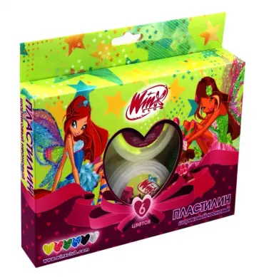 Пластилин шариковый неоновый "Winx" 6 цветов (072502-n/WH) обложка книги