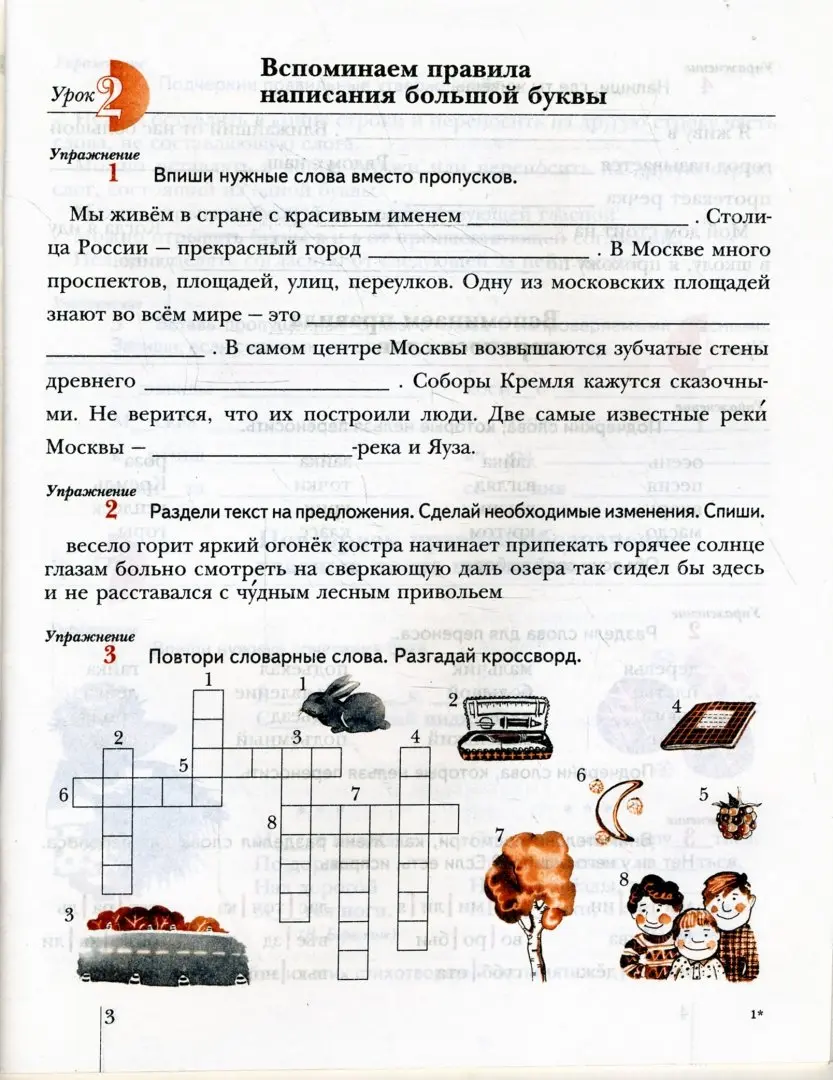 Пишем грамотно. 3 класс. Рабочая тетрадь № 1 для учащихся  общеобразовательных учреждений