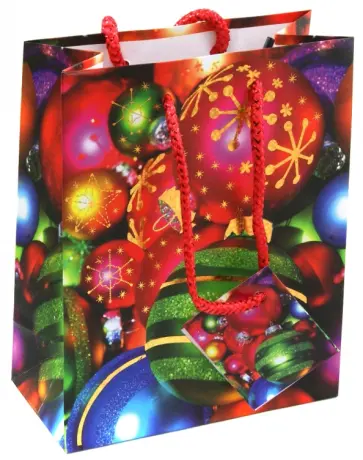 Пакет подарочный новогодний 15x12x6см (TZ 9579) обложка книги