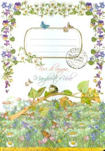 Блокнот "Маргаритки и фиалки" А6 обложка книги