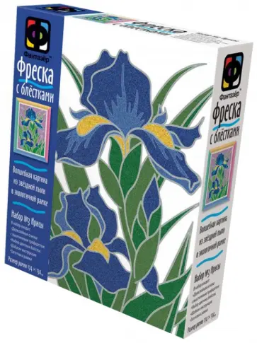 Фреска с блестками "Ирисы". Набор №3. Волшебная картина из звездной пыли (407059) обложка книги