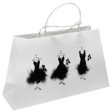 Пакет подарочный "Платье с черными перьями" (S2-06E-0013) обложка книги