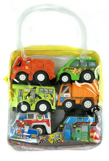 Набор инерционных машинок, 6 шт, в сумке (2813-6Т) обложка книги