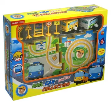 Заводные машинки с треком и знаками дорожного движения "Railcar Collection"(6380A) обложка книги