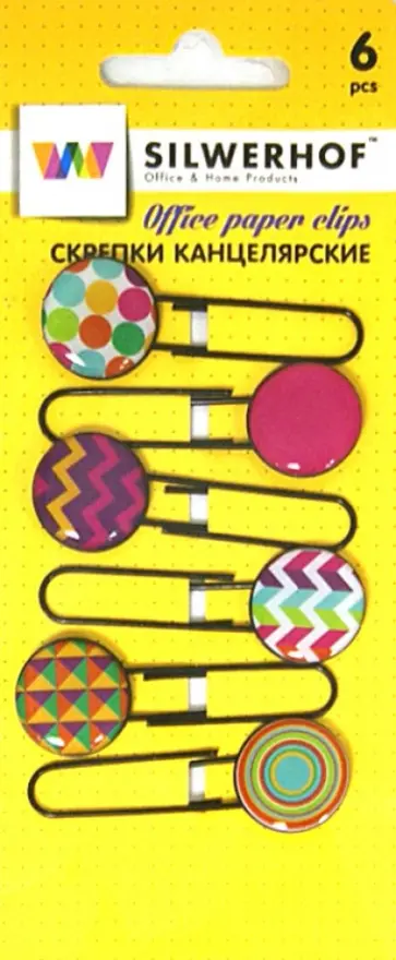 Скрепки канцелярские CANDY, 6 шт (492017) обложка книги
